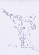 北京畫(huà)室人物速寫(xiě)武僧習(xí)武范畫(huà)賞