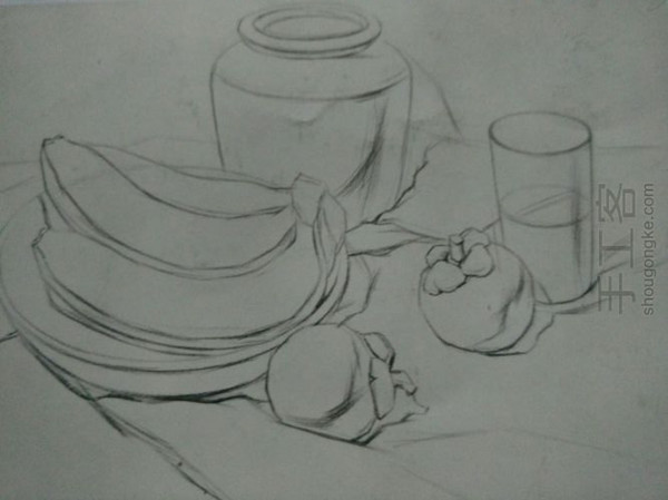 靜物組合素描如何畫？組合靜物素描教程