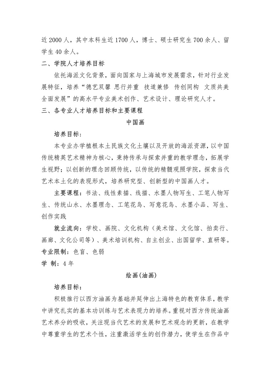 上海大學上海美術(shù)學院2020年藝術(shù)類專業(yè)?？颊猩喺抡{(diào)整版