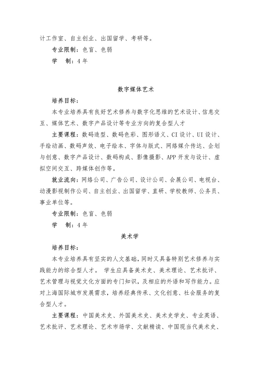 上海大學上海美術(shù)學院2020年藝術(shù)類專業(yè)?？颊猩喺抡{(diào)整版
